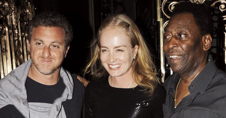 Pelé em Londres com Angélica e Huck
