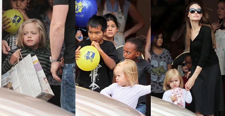 Herdeiros Jolie-Pitt reunidos em Londres