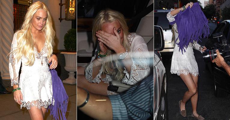 Lindsay Lohan se esconde de fotógrafos