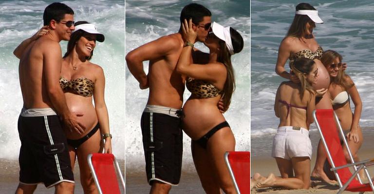 Fê Pontes faz sessão de fotos na praia