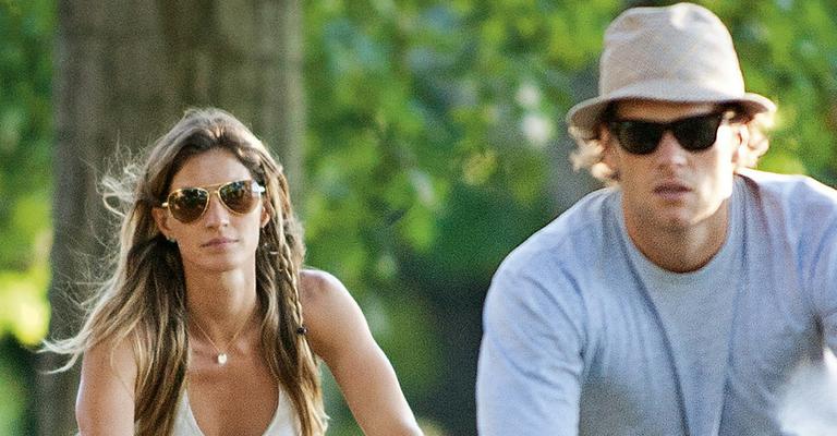 Gisele Bündchen: relax com Tom e Ben