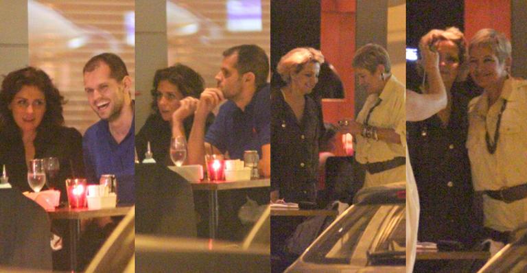 Betty e Antonelli no mesmo restaurante