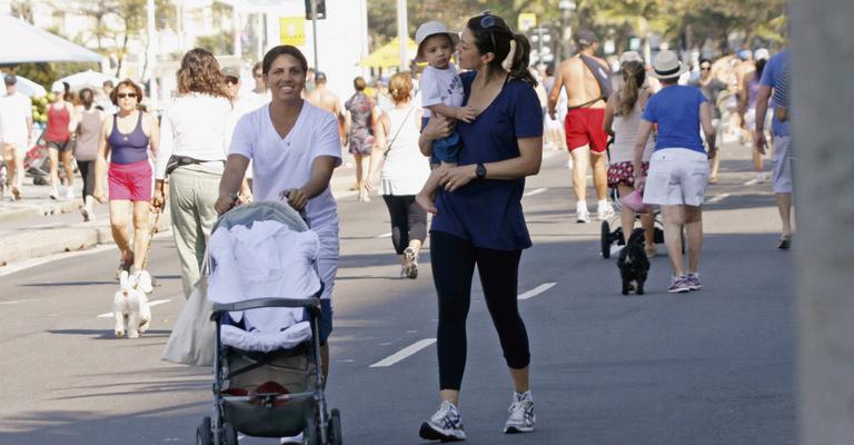 Leila Barros e o seu bebê