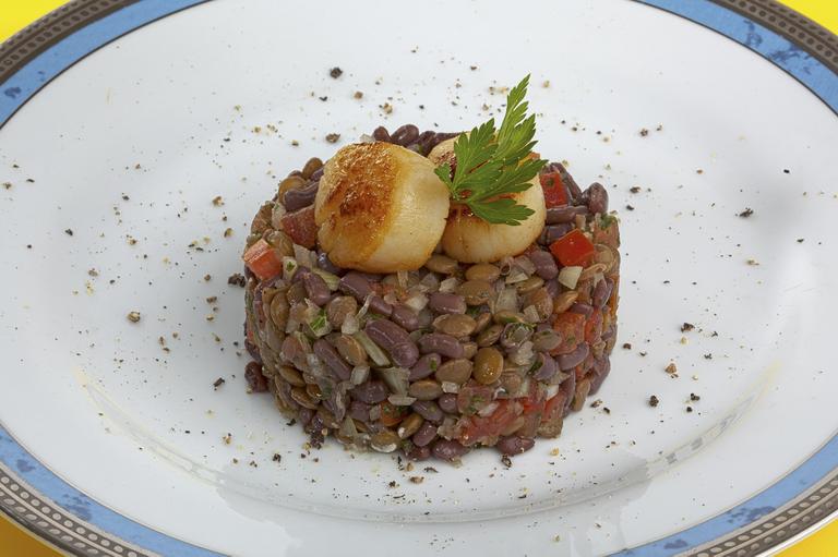 Receita Light: Salada quente de vieiras e lentilha
