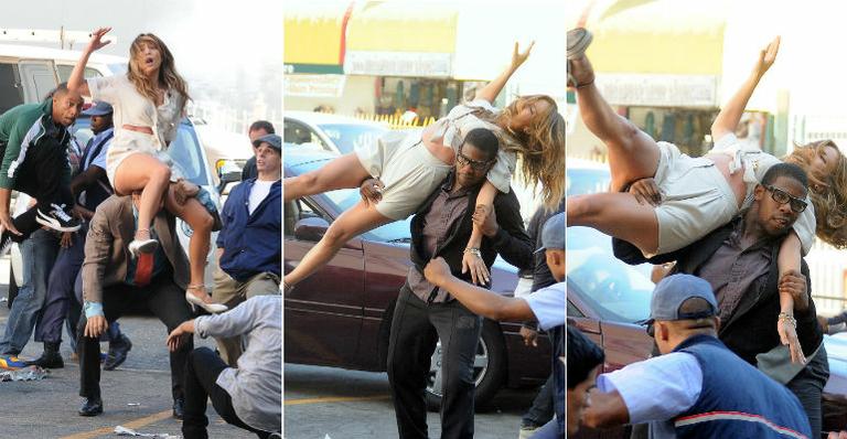 J.Lo leva tombo em gravação de clipe
