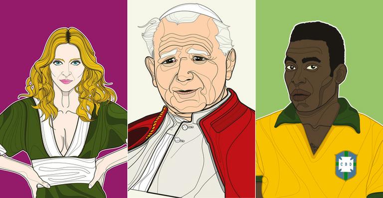 Celebridades ganham versões ilustradas