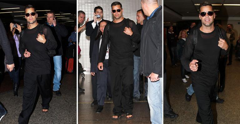 Ricky Martin chega para show no Brasil