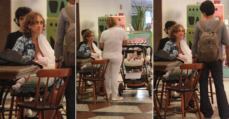 Passeio de Betty Gofman com suas gêmeas