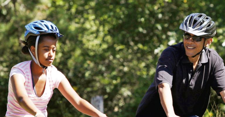 Barack Obama e a filha Malia