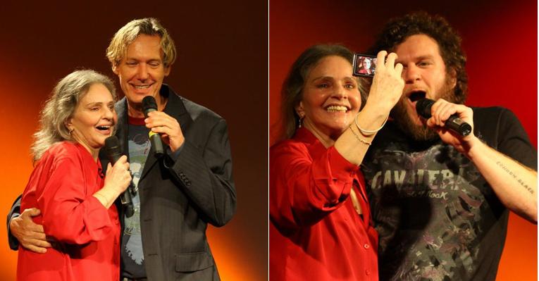 Angela Ro Ro recebe Dussek e Otto