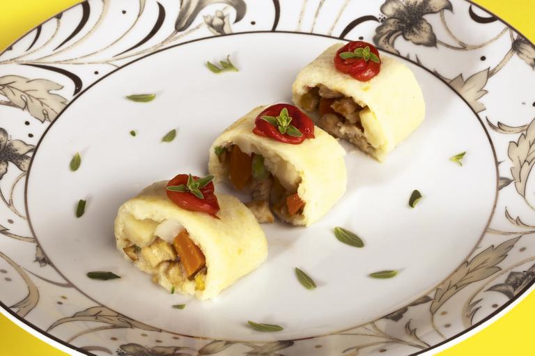 Cozinha Rápida: Rocambole de frango e legumes