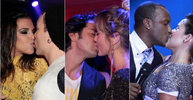 Famosos beijam muito em noite de festa