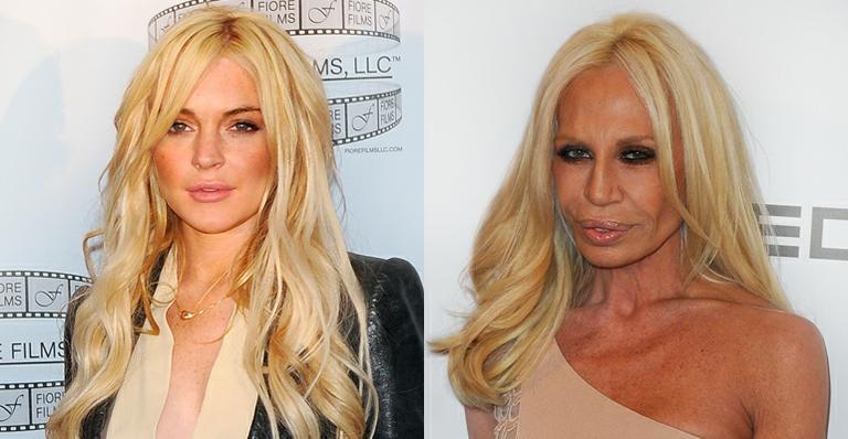 Lindsay confundida com Donatella Versace