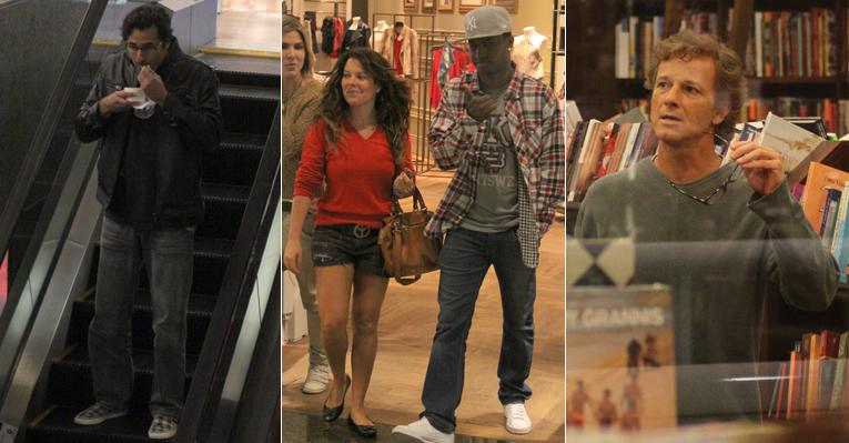 Famosos passeiam em shopping no Rio