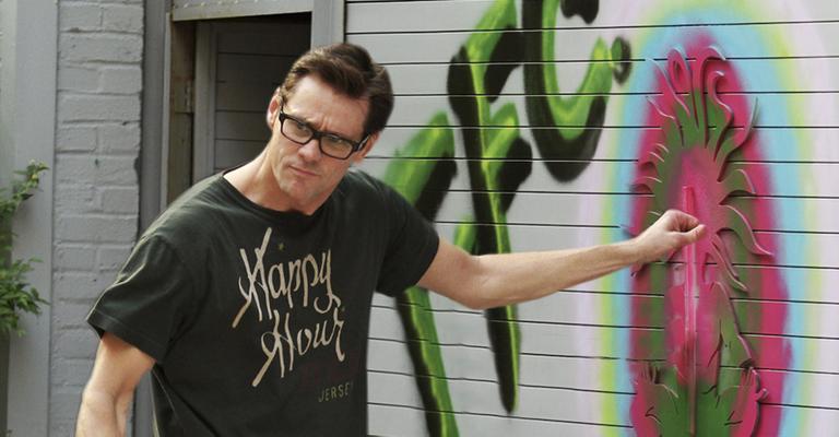 Jim Carrey pinta em NY