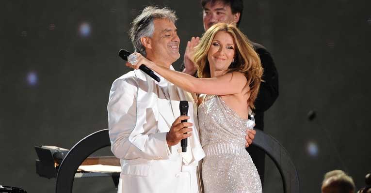 Celine Dion canta com Andrea Bocelli