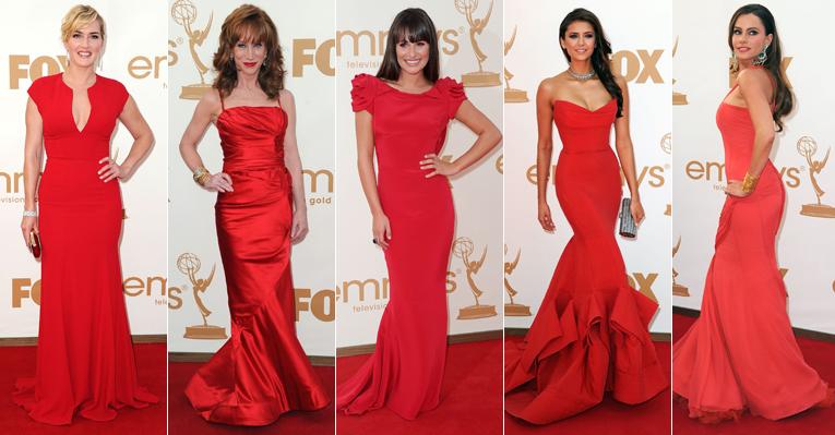 ‘Emmy 2011’: estrelas apostam no vermelho