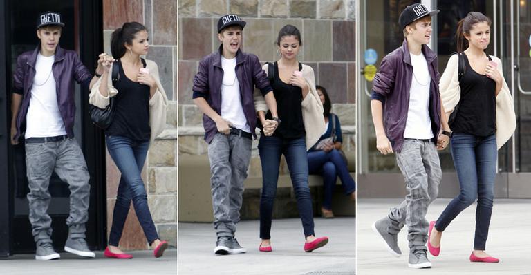Bieber e Selena: mãos dadas, após crise
