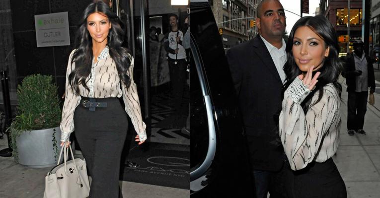 Kim Kardashian  é fotografada em NY