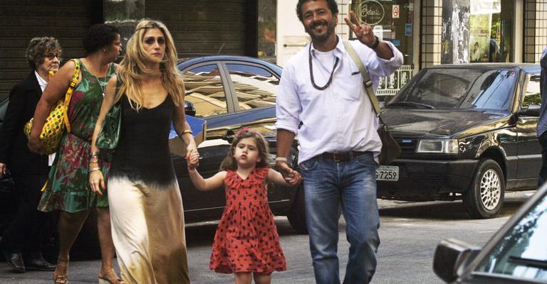 Amora Mautner e Marcos Palmeira festejam Júlia