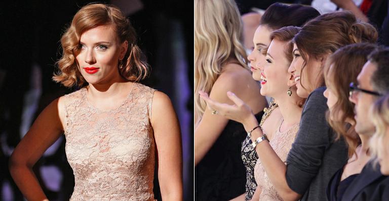 Scarlett brilha em desfile na Itália