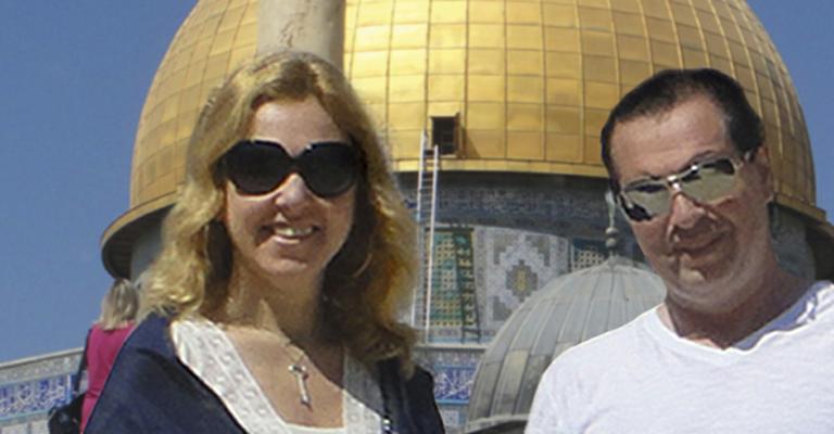 Silvina Luna e seu Luis na Terra Santa
