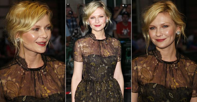 Kirsten Dunst brilha em première