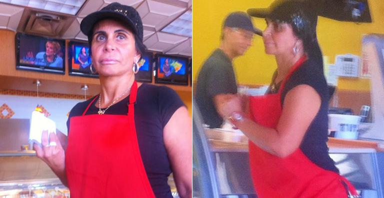 Gretchen trabalha em café nos EUA