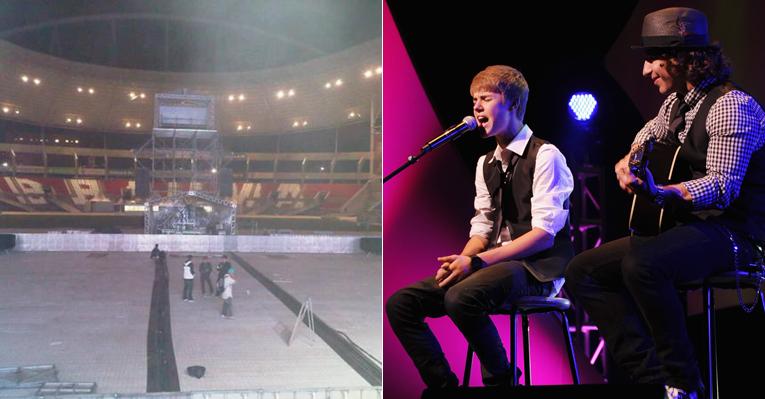 Músico de Bieber tuita foto do Engenhão