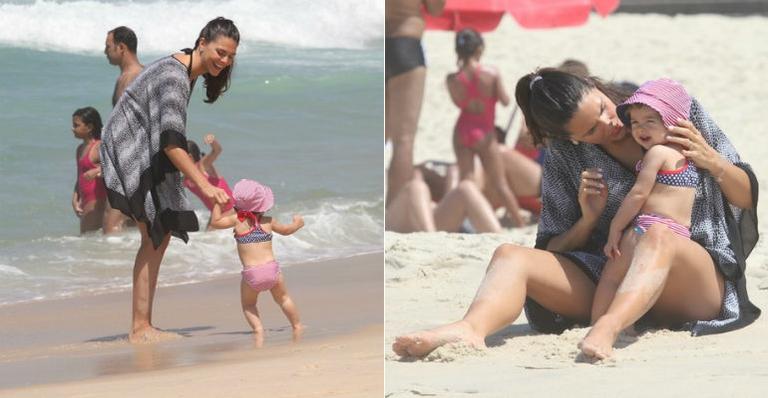 Daniella Sarahyba diverte-se com filha