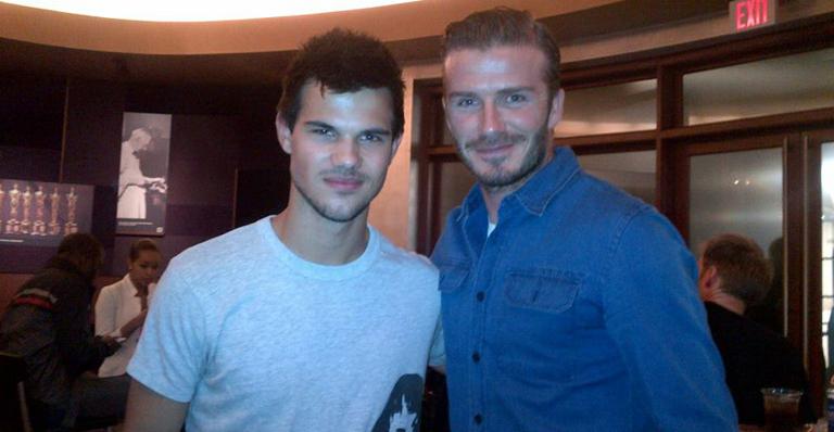 Em noite no Cirque Du Soleil, David Beckham encontra Taylor Lautner