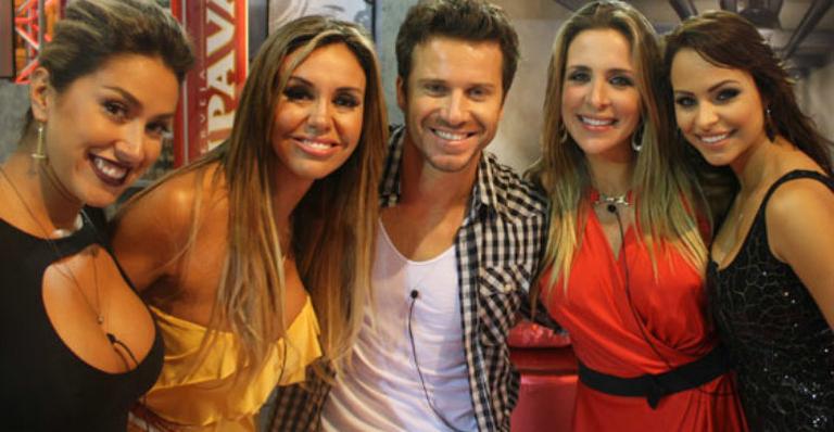 Raquel Pacheco, Monique Evans e Joana Machado recebem ex-peões em festa