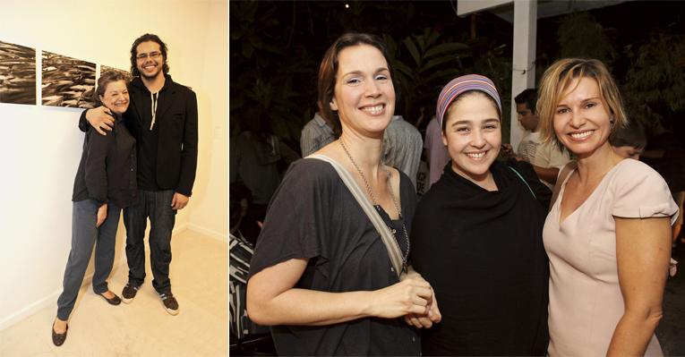 Omar Salomão acompanhado da mãe na abertura de exposição