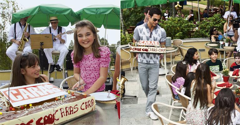Klara Castanho comemora seu aniversário de 11 anos e ganha bolo do galã Carlos Casagrande