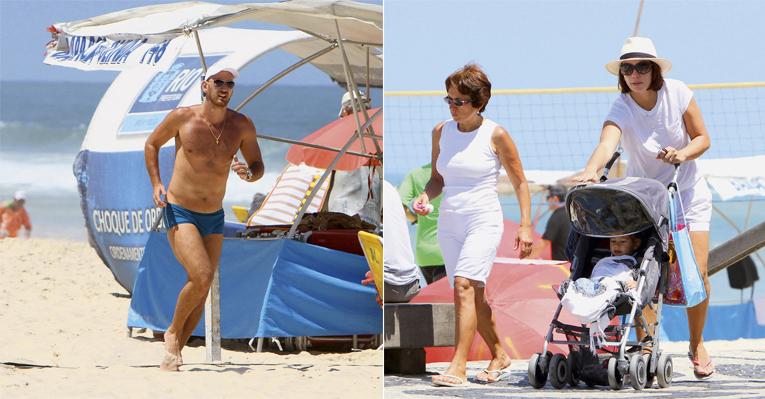 Amandha e Nalbert fazem passeio com a filha no Rio