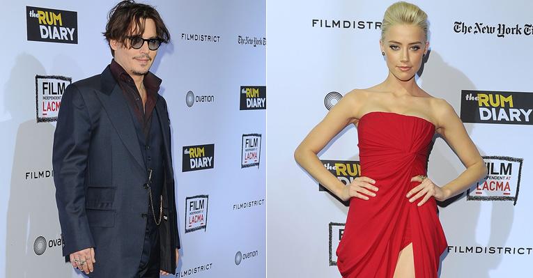 Johnny Depp e Amber Heard brilham em première de ‘The Rum Diary’