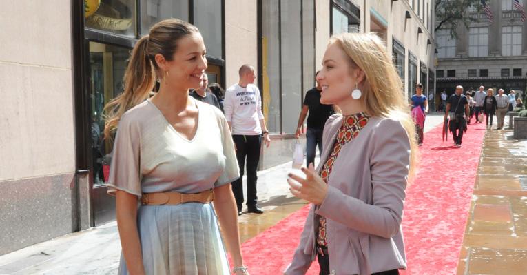 Angélica e Luana Piovani falam de moda em Nova York