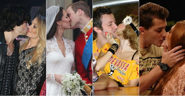 Com a estreia de ‘Aquele Beijo’, relembre os beijos dos famosos na vida real
