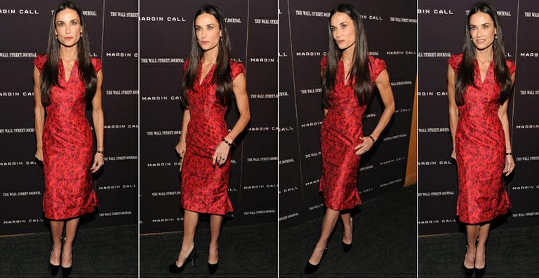 Demi Moore reaparece em première sem Ashton Kutcher