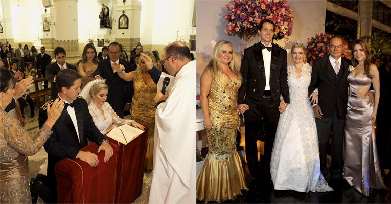 Monique Alfradique dá benção à boda da irmã