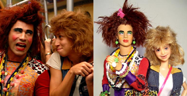 Valéria e Janete viram bonecas pelas mãos do artista plástico Marcus Baby