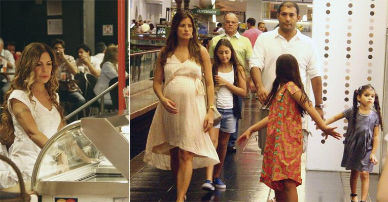 Gaetano Lops e Elba Ramalho se reencontram em shopping no Rio