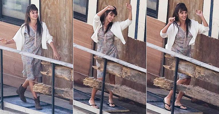 Penélope Cruz dança em set de filmagens