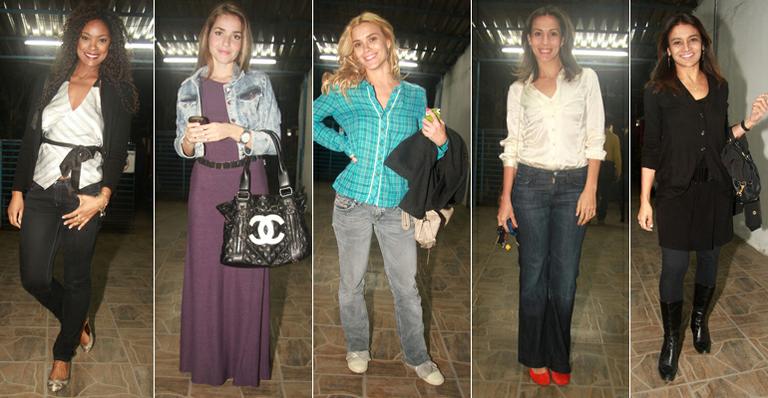Carolina Dieckmann e outras estrelas de ‘Fina Estampa’ comemoram o 51º capítulo da novela