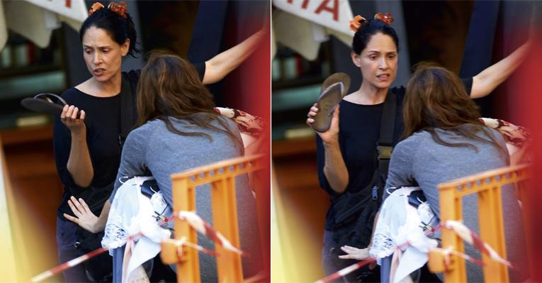 Sonia Braga  no set de ‘The Wine of Summer’