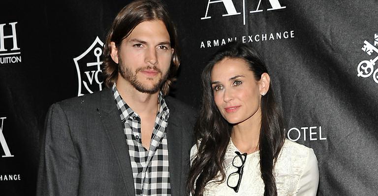 Demi Moore visita Ashton Kutcher no set de ‘Two and a Half Man’