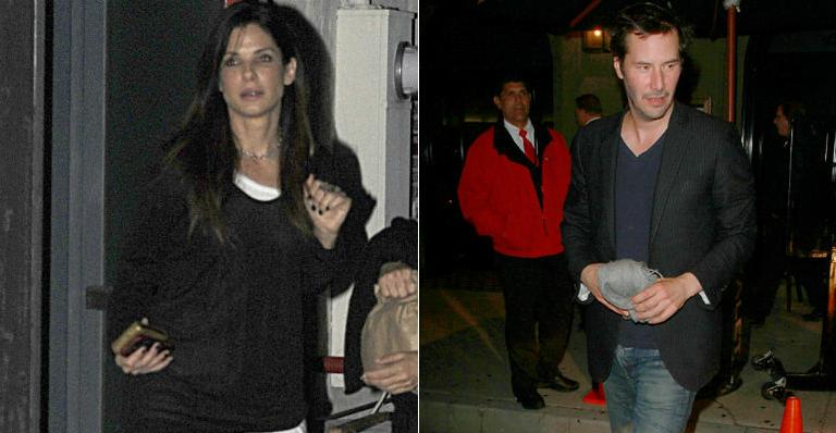 Affaire? Sandra Bullock e Keanu Reeves jantam juntos em Bervely Hills