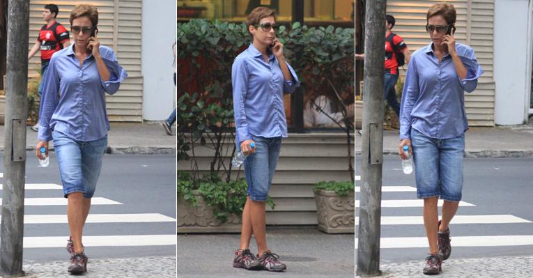 Andréa Beltrão: estilo casual em Ipanema