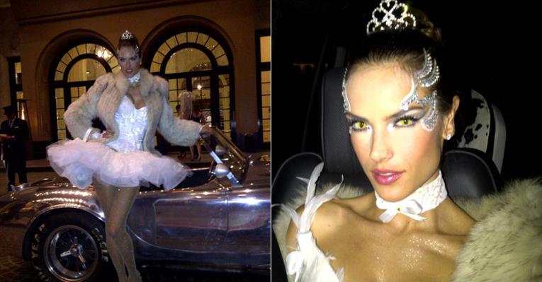 Top Alessandra Ambrosio escolhe fantasia de Cisne Branco para o Halloween