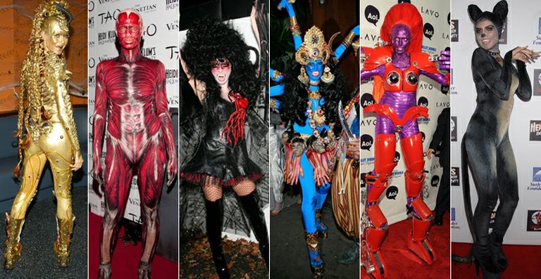 Heidi Klum sempre surpreende nas fantasias de Halloween. Veja fotos!
